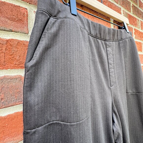 Mondetta Pull-On Herringbone Straight Leg Pants XL Brown Brushed Back Lining - Picture 4 of 11